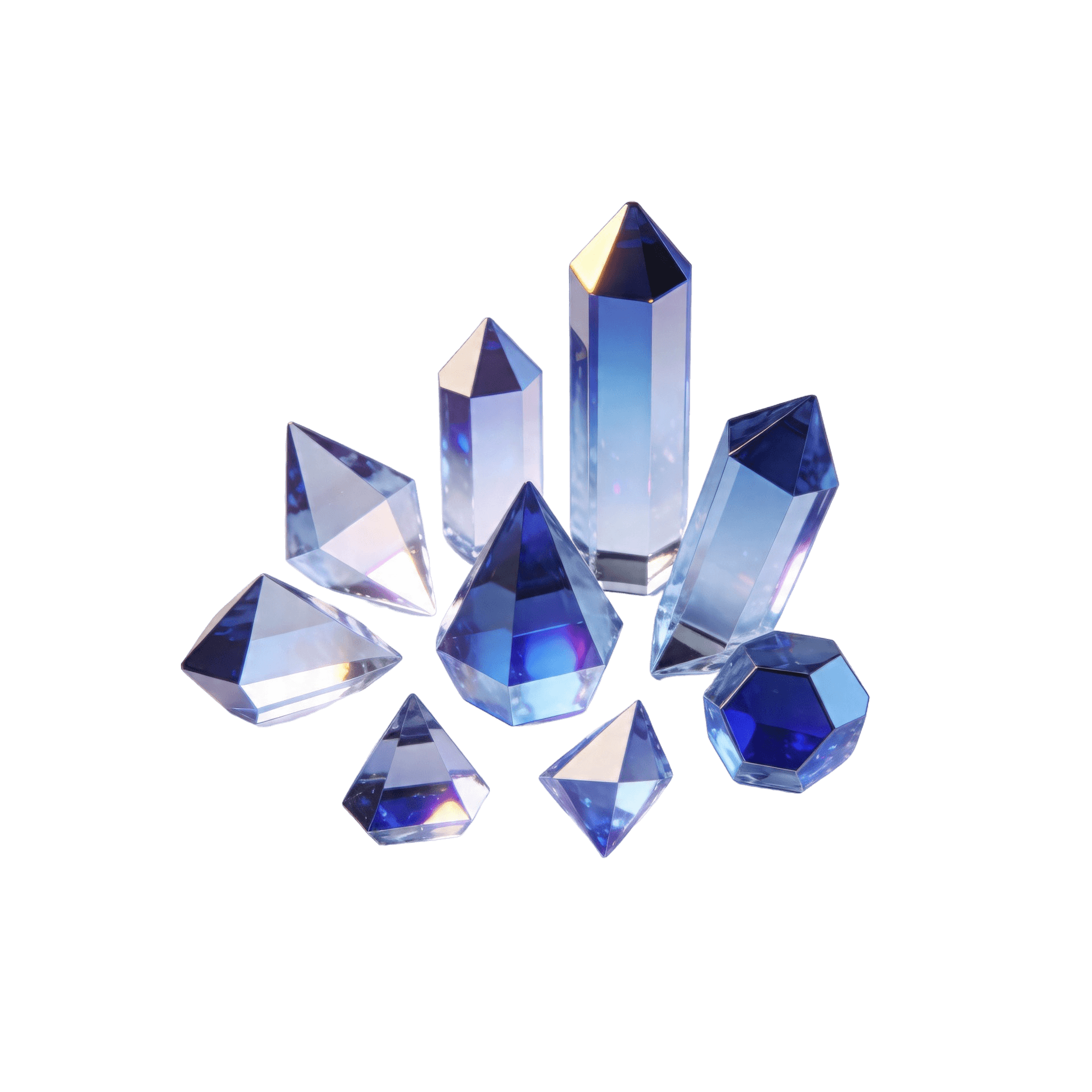 Cluster of glass prisms representing the engineering team